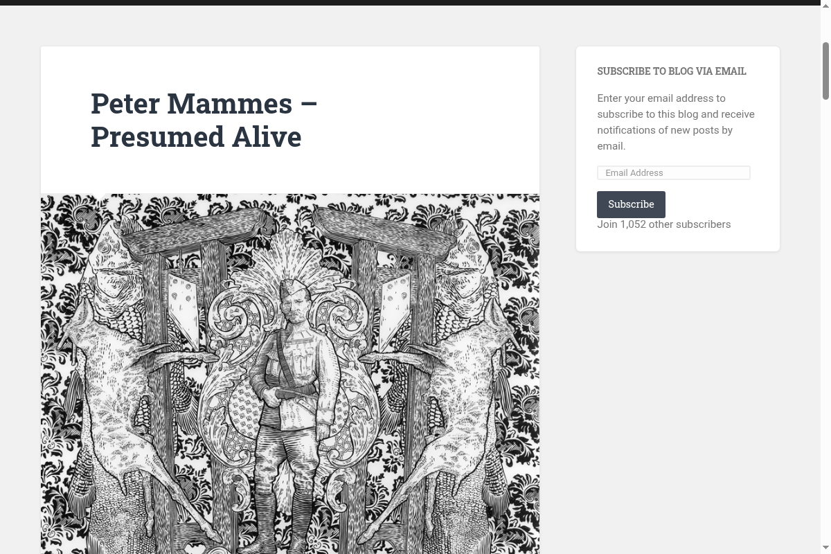 Preview of the Considering Art article Peter Mammes – Presumed Alive.